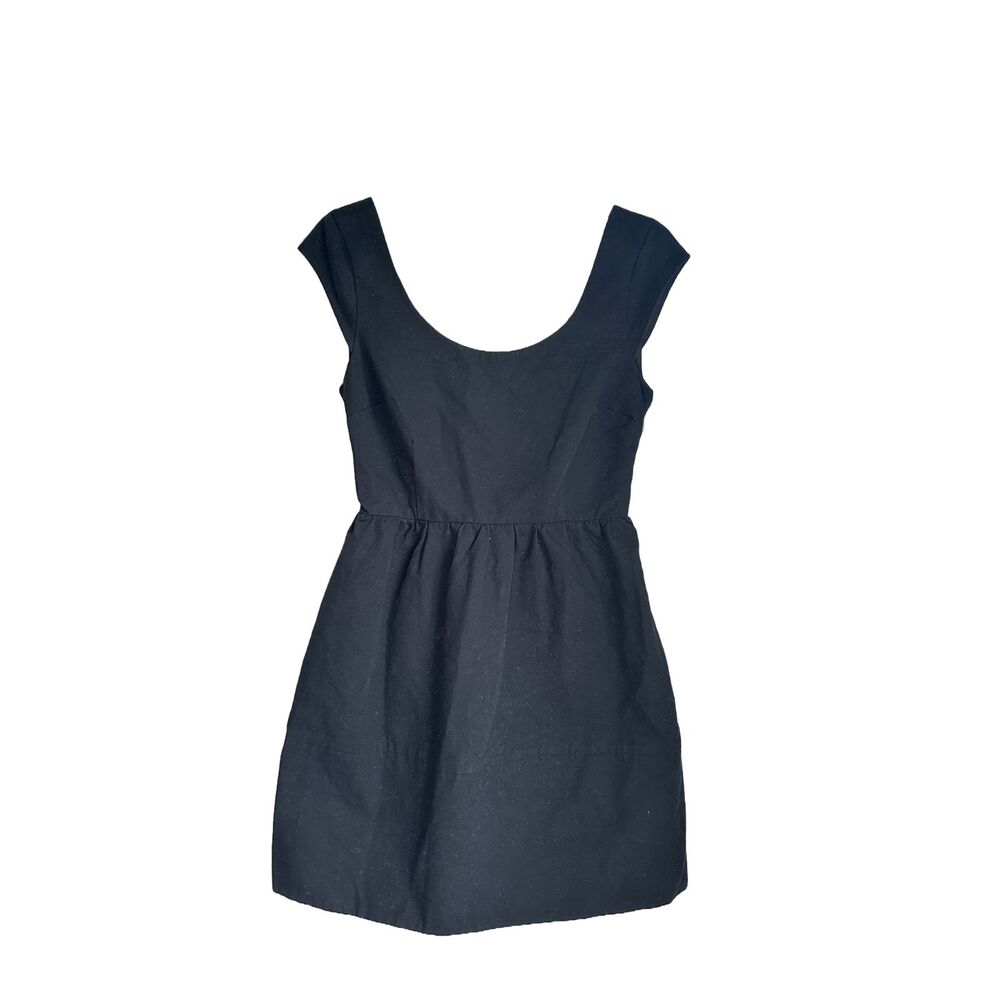 American Eagle Black Fit Flare Open Back Short Dress Size 0